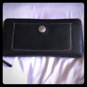 Coach zip leather wallet